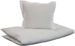 Baby sengetøj 65x80 cm - Grå stribet - 100% økologisk bomuld - Dozy